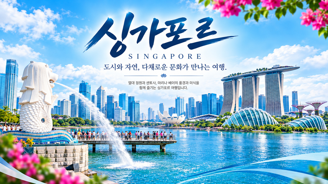 7C 싱가포르 3박 5일 패키지 브로셔 4장