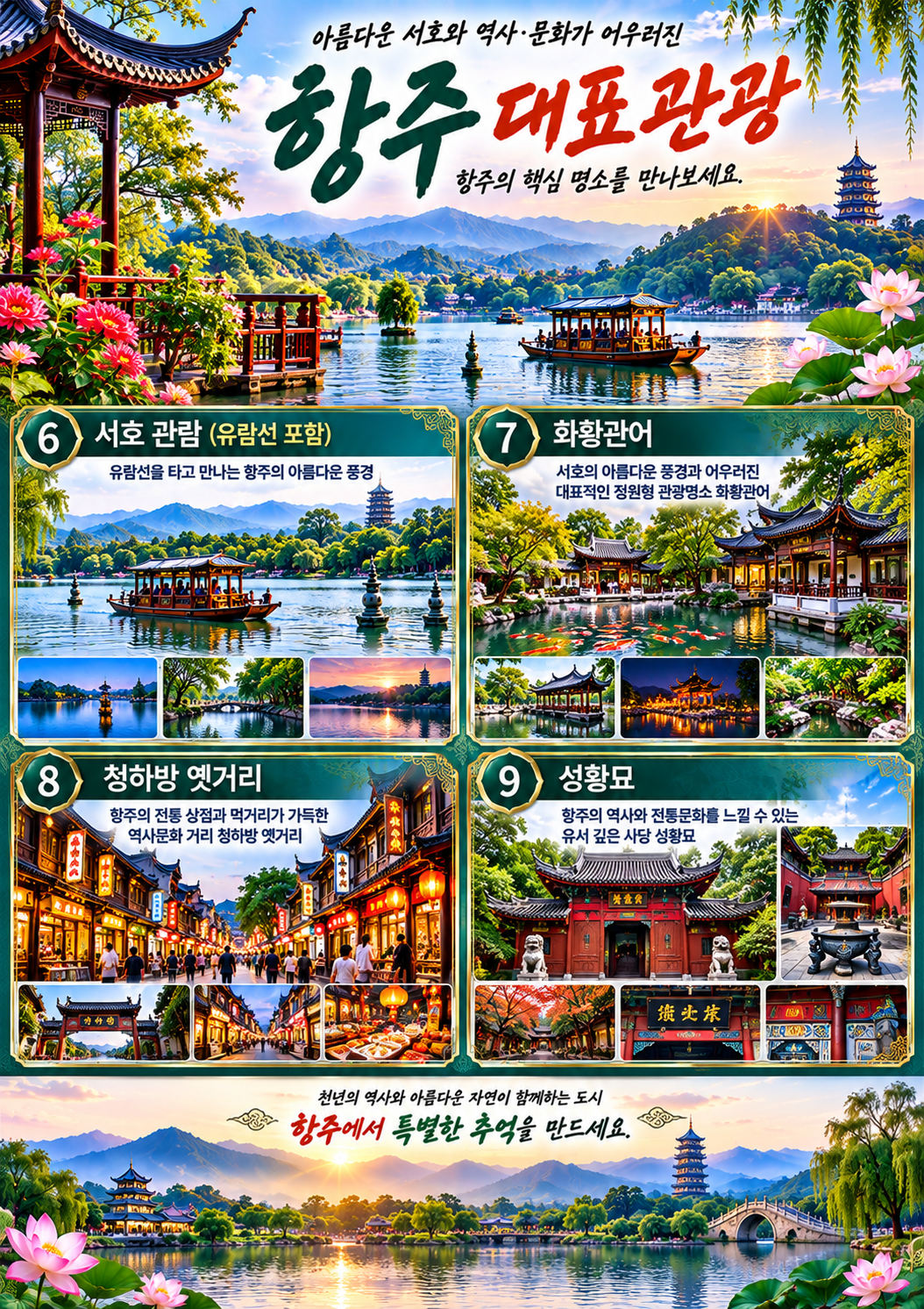 부산 출발 항주·횡점·마령천관·오진 4박 5일 브로셔 4장